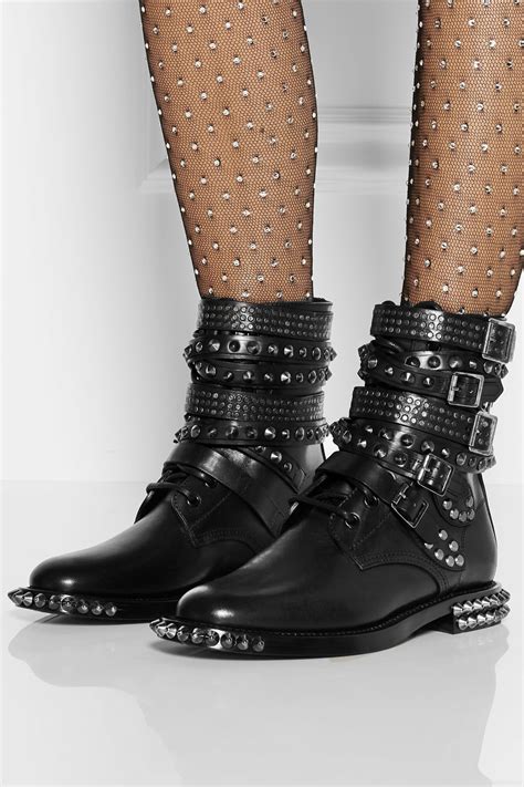 ysl ranger studded boots|Saint Laurent Studded Ranger Combat Boot Black (Women's).